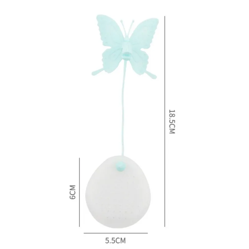 Tea Filter Creative Silicone Household Butterfly Shaped 18.5*5.5cm Three Colors Transparent