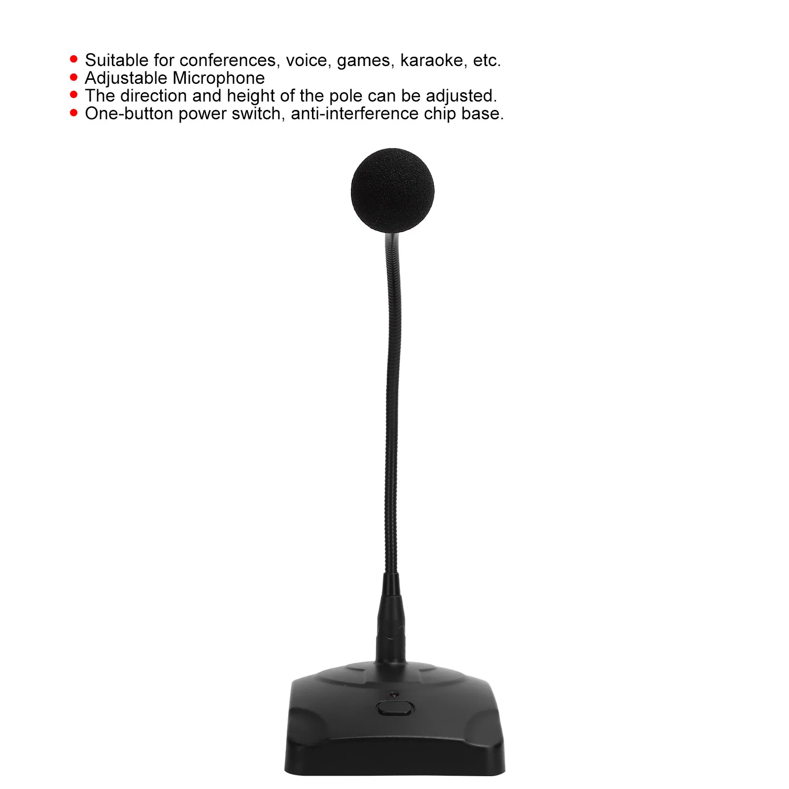 Capacitive Microphone Gooseneck Microphone Wired Conference Microphone with 5m XLR Cable Gooseneck Type Microphone for Computer