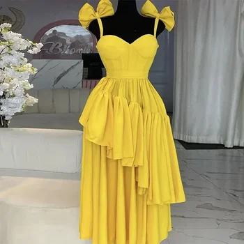 Bowtank V-Neck Ruffle Edge Dress 2025 Spring New Women's Clothing European American Cross-border Style