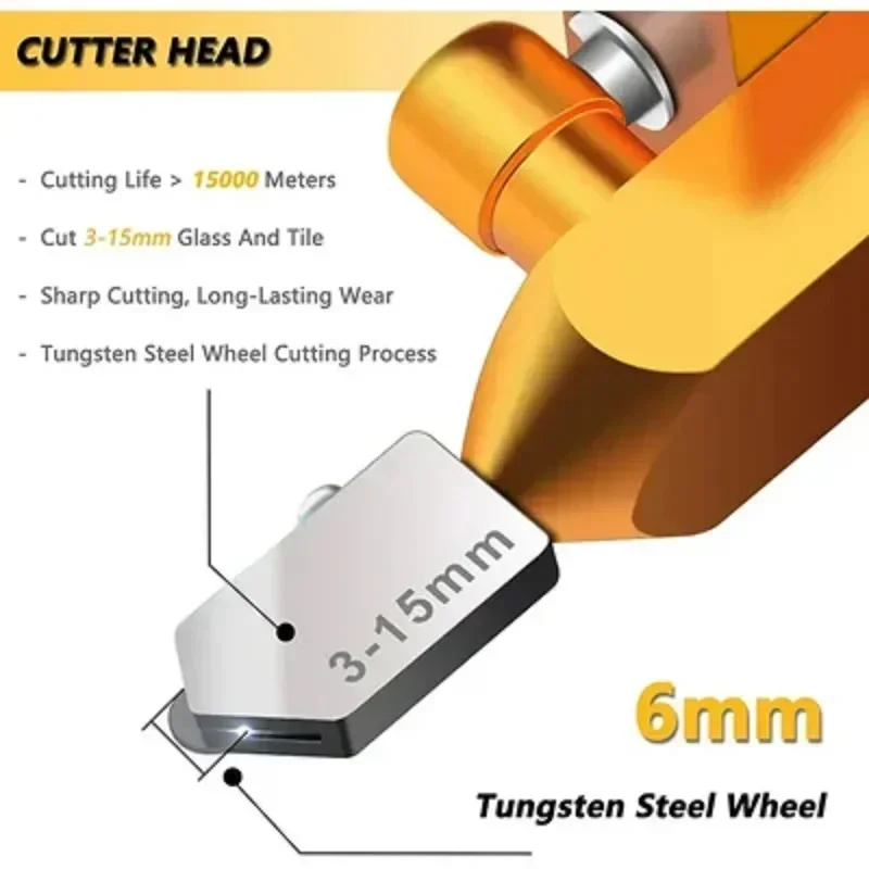 

Professional Perfect Cut Ceramic Cutter Glass Diamond Portable Tile Tool Cuttin 2-in-1 Glass Tile Opener For Hand Construction &