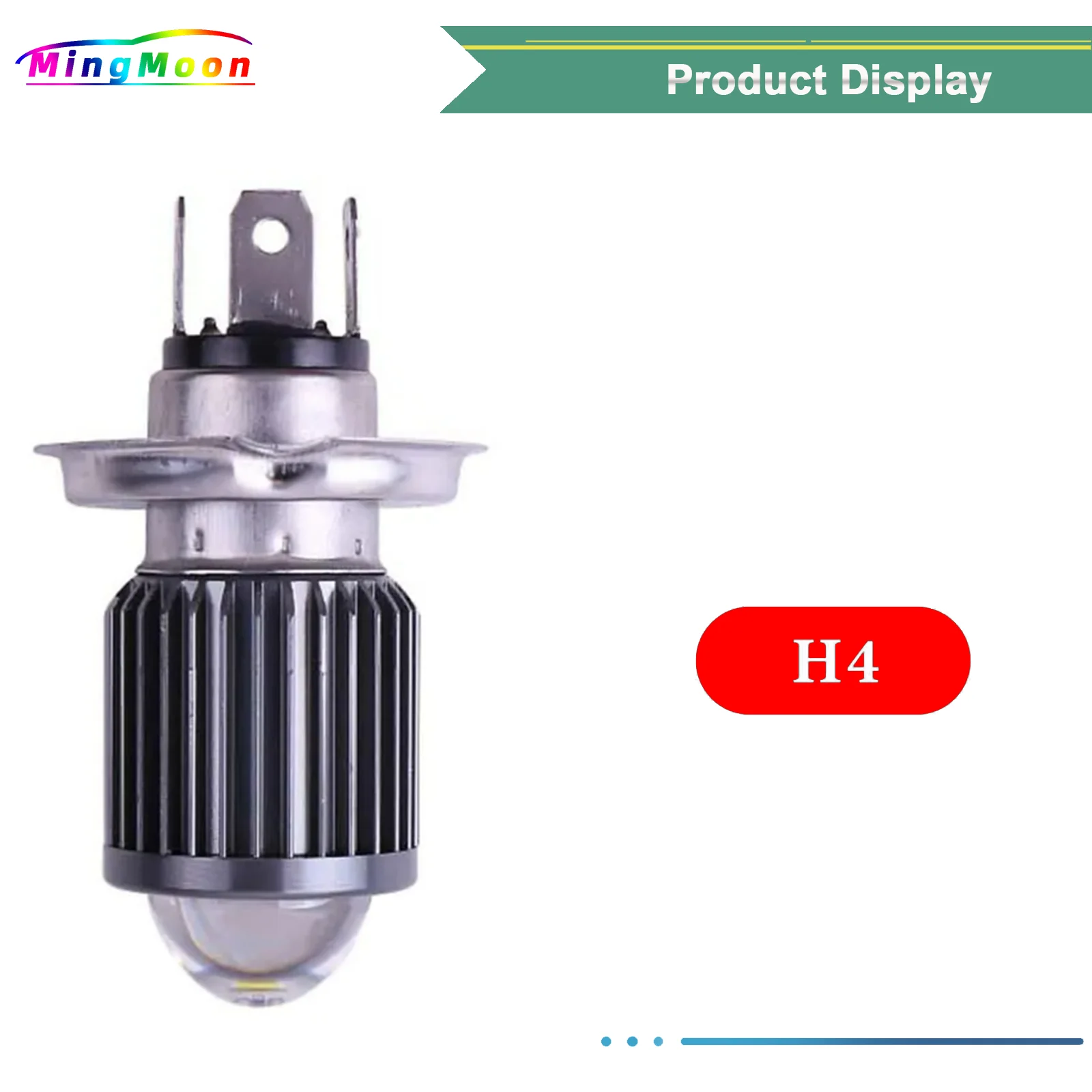 Motorcycle LED Lights 1pcs BA20D H4 LED Bulbs Motorcycle Accessories Headlight CSP Lens White Yellow Motorbike Scooter Fog Lights 12V 6000K
