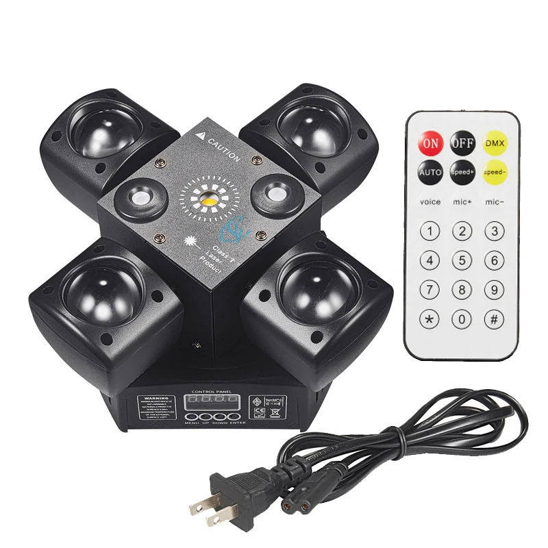 New DJ Lamps LED 48W Beam Stage Disco Party Bar Show Light Four Arms Moving Head