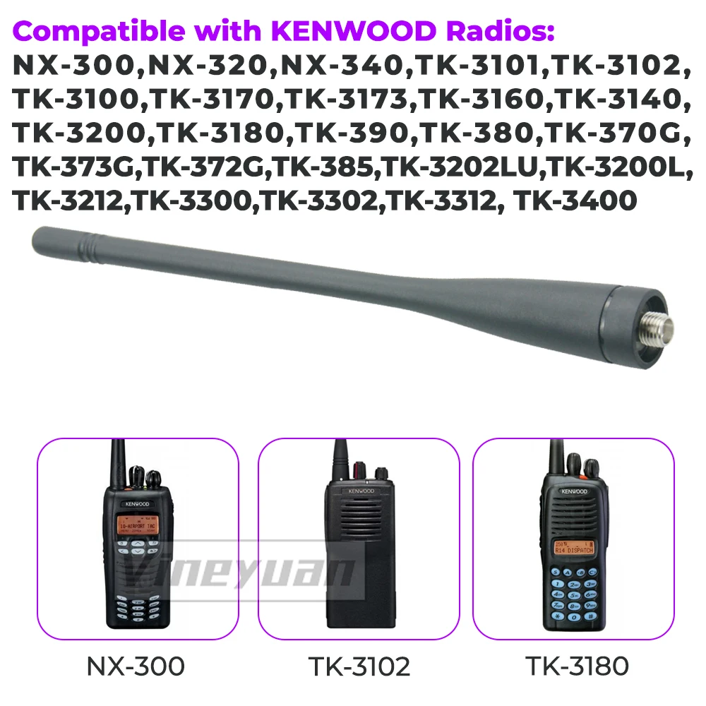 Surplus Radios UHF 400-490mhz Short Antenna Kenwood TK3180 TK3101 TK3170 TK380 TK372G TK3160 