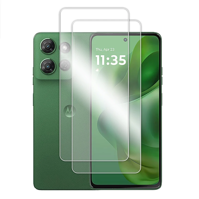 Premium Full Glue Clear Screen Protector with Tempered Glass and Lens Film