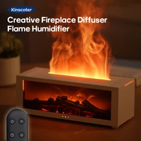 Creative Fireplace Air Humidifier Waterless Auto-Off Aroma Essential Oil Diffuser with LED Light & Remote Control for Home Gift 1
