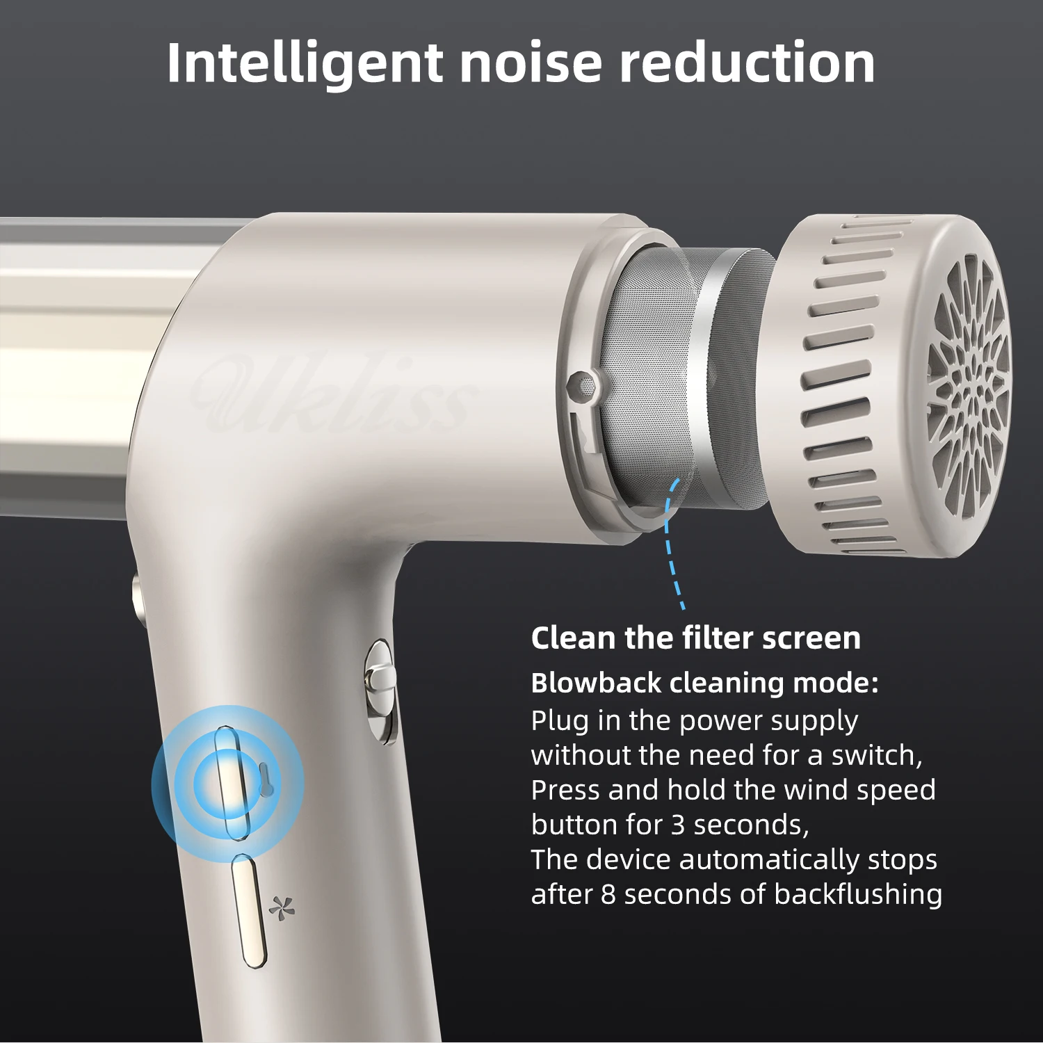 Hair Dryer with Diffuser Ionic Blow Dryer High-Speed Brushless Hairdryer Low Noise Air Blower 5 In 1 Hair Styler Curling Wand 5