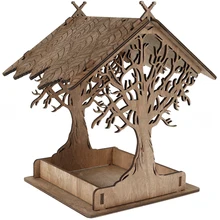 

Wooden Bird Feeder Vintage Birdhouse Wood Fine Bird Feeder Ornament Outdoor Garden Courtyard Balcony Villa Decoration Pendant