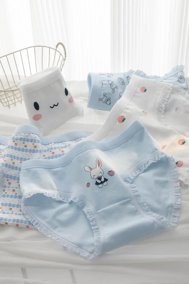 Cotton Strawberry Cute Rabbit Women's Panties Image 21