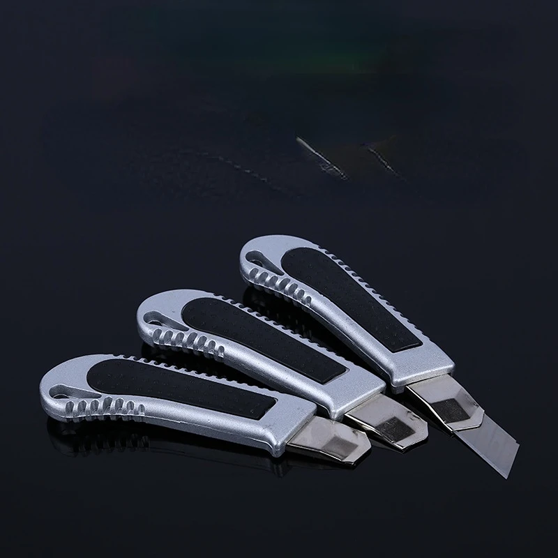 Stainless Steel Utility Knife Luxury Metal Wallpaper Knife Handle Paper Cutting Tools Office School Supplies Craft Production