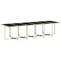 Beige & Black Patio Dining Set for 16 – Large Outdoor Gathering Furniture - Image 5