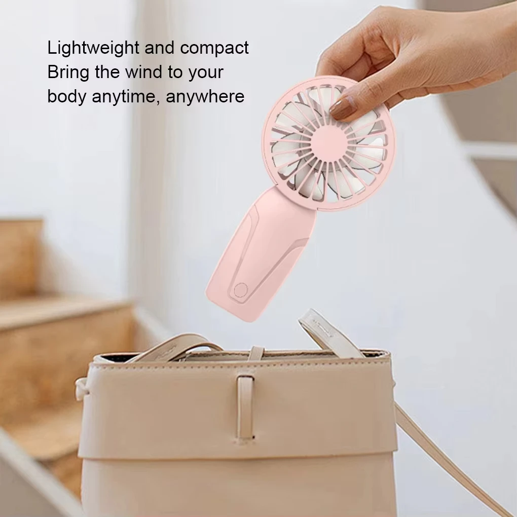 USB Handheld Mini Fan USB Rechargeable Cooling Fans Cute Portable Summer Small Pocket Fan Cartoon Mute Fans 5