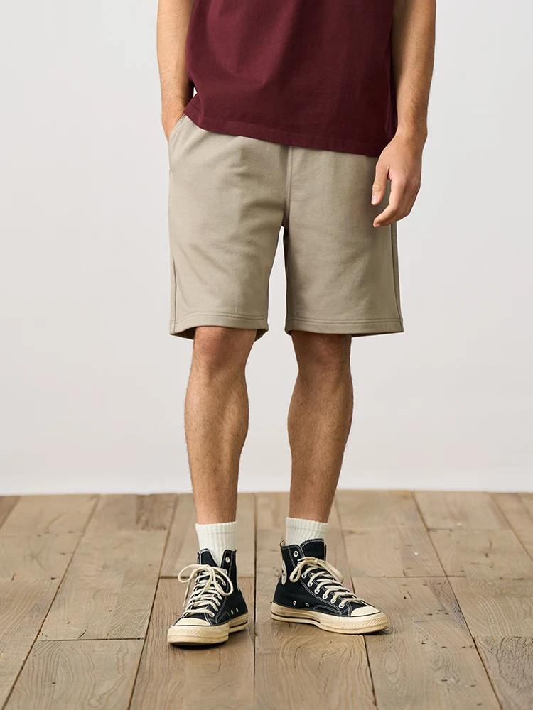 SIMWOOD 2024 Summer New Oversize 390gsm Fabric Jogger Shorts Casual Drawstring Elastic Waist Workout Running Shorts 2