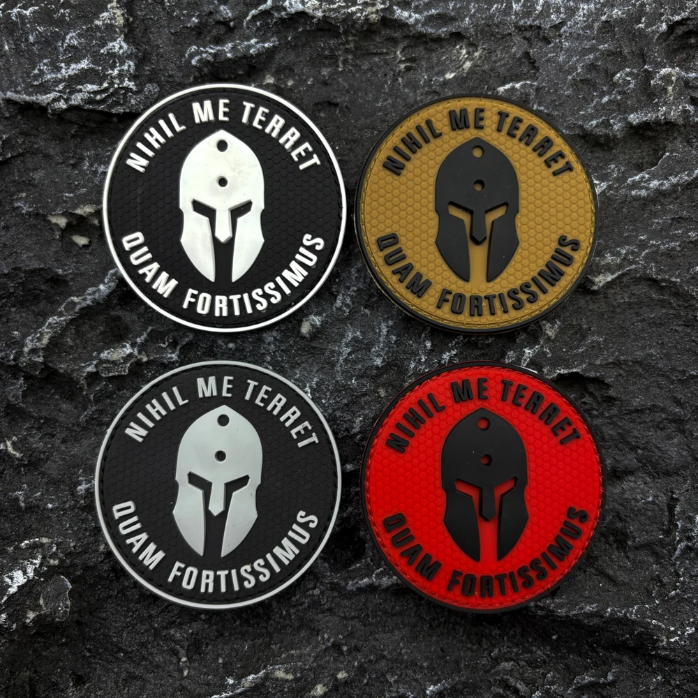 A Helmet Pvc Patch Badge with Hook and Loop Fasteners on the Back, Suitable for Decorating Bags, Backpacks, Vests, and Clothing