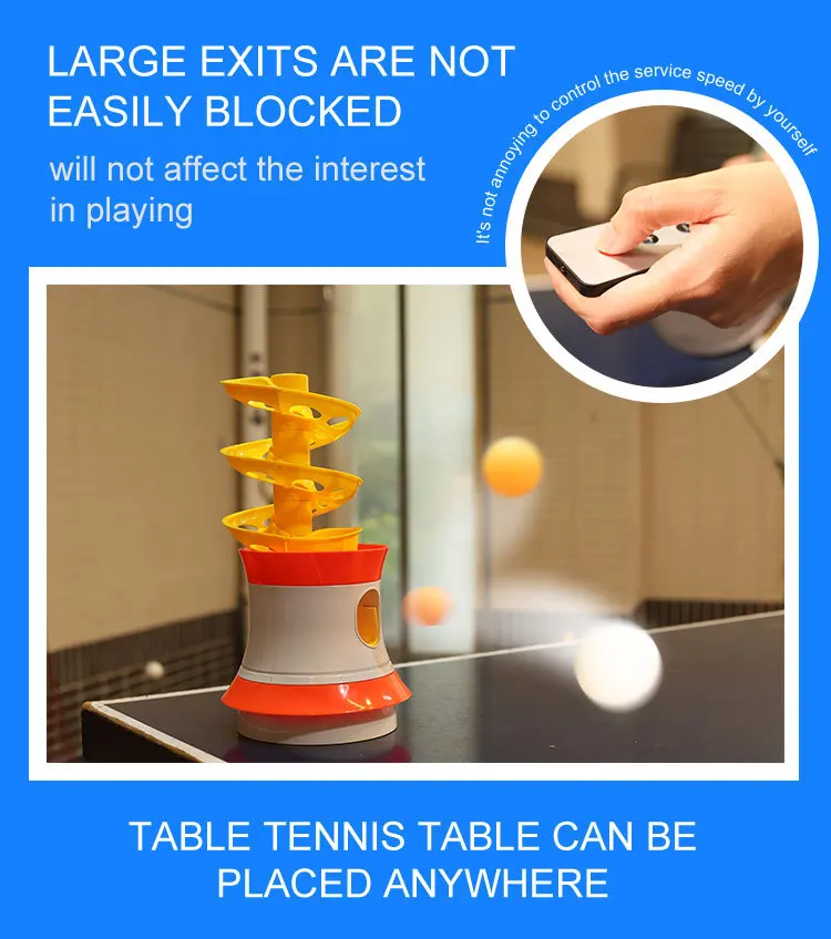 16 Balls High Quality Portable Table Tennis Ball Pitcher Dual Power Remote Ping Pong Ball Robot Pitching Machine For Trainers