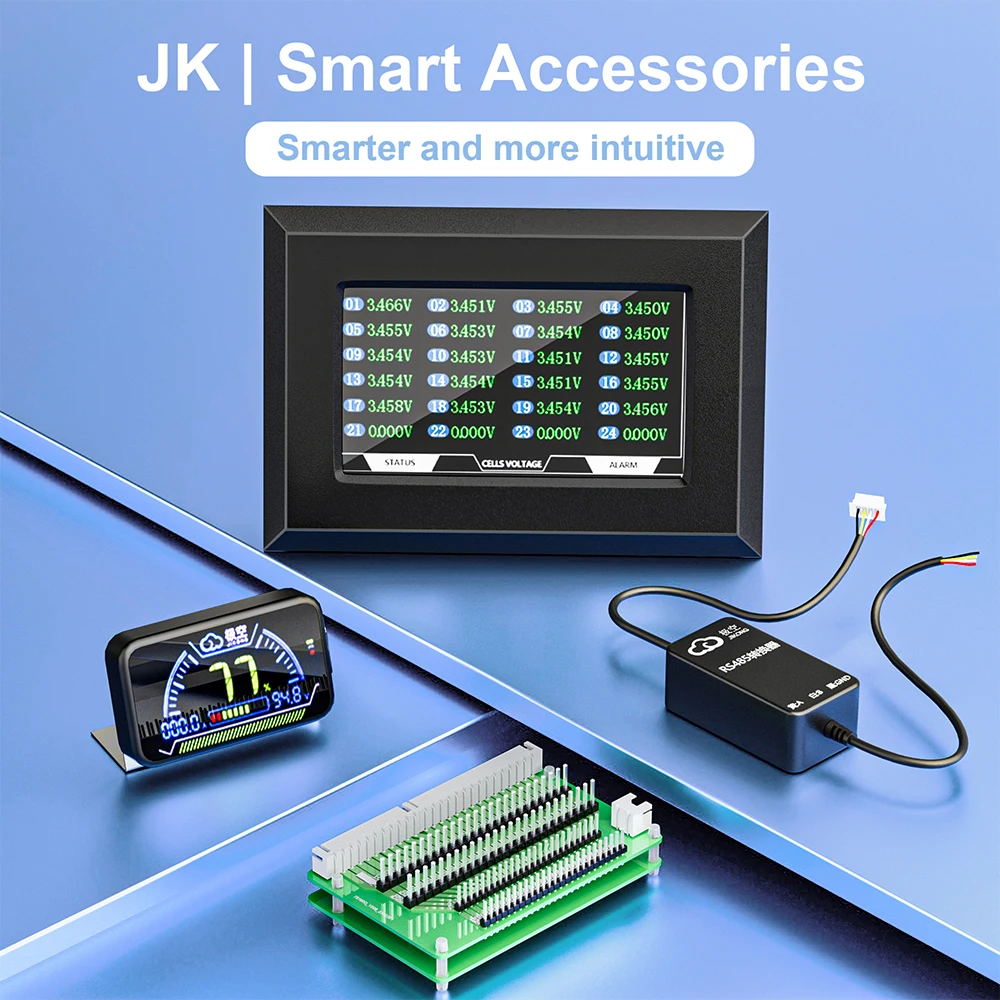 JK BMS 액세서리 RS485 CAN 연결 케이블, 4.3 인치 LCD 디스플레이 시작 스위치 및 어댑터, JIKONG 예비 부품