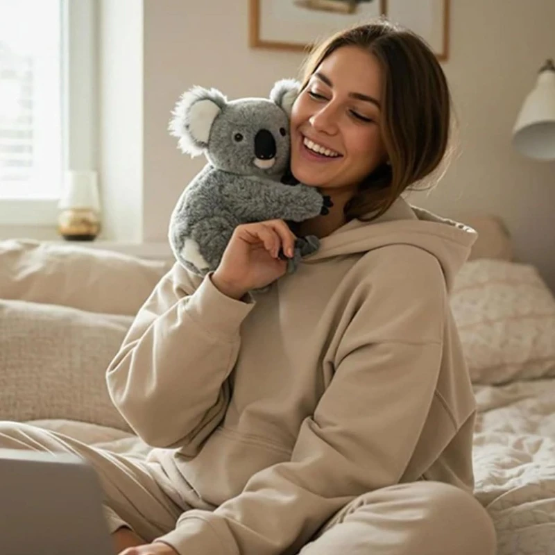 부드러운 촉감 25CM 코알라 팬더 인형 감정 치유 온디맨드 동반자 포옹 동물 친구 선물