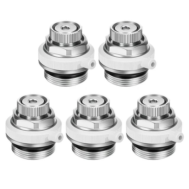 วาล์วระบายความร้อนหม้อน้ำทองแดงแบบอัตโนมัติเต็มรูปแบบ 1/5 ชิ้น วาล์วระบายอากาศขนาด 1/2 นิ้ว - วาล์วปลั๊กระบายอากาศแบบอัตโนมัติเต็มรูปแบบ 1