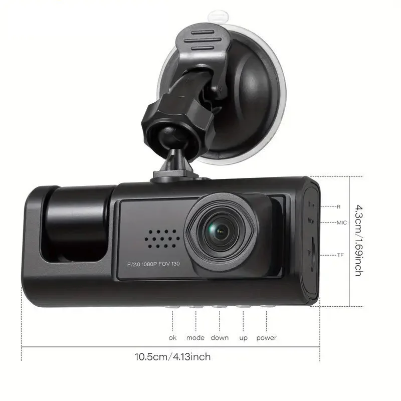 2/3 Channel Dash Cam for Car Front And Rear Camera 1080P Video Recorder Dashcam Black Box Car DVR Rear View Camera car accessory