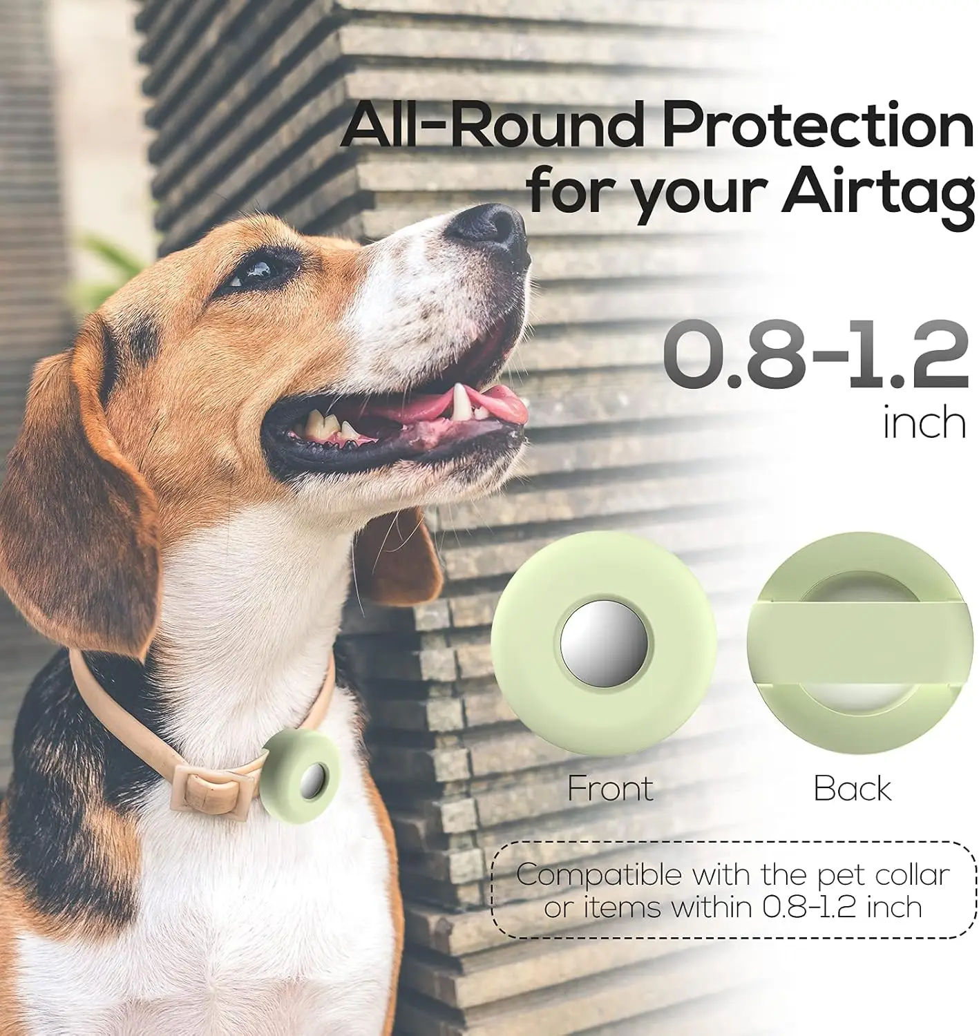 Dog Collar Holder for AirTag Silicone Pet Collar Case with Cat Dog Collars Charms Harness Backpack Accessories