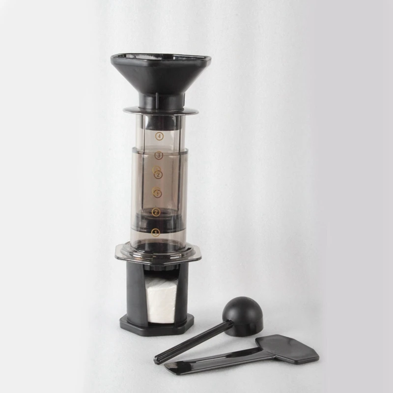 

1Set Portable Coffee Pot Hand Press Drip Filter Black For Office Home Travel Camp Coffee Maker