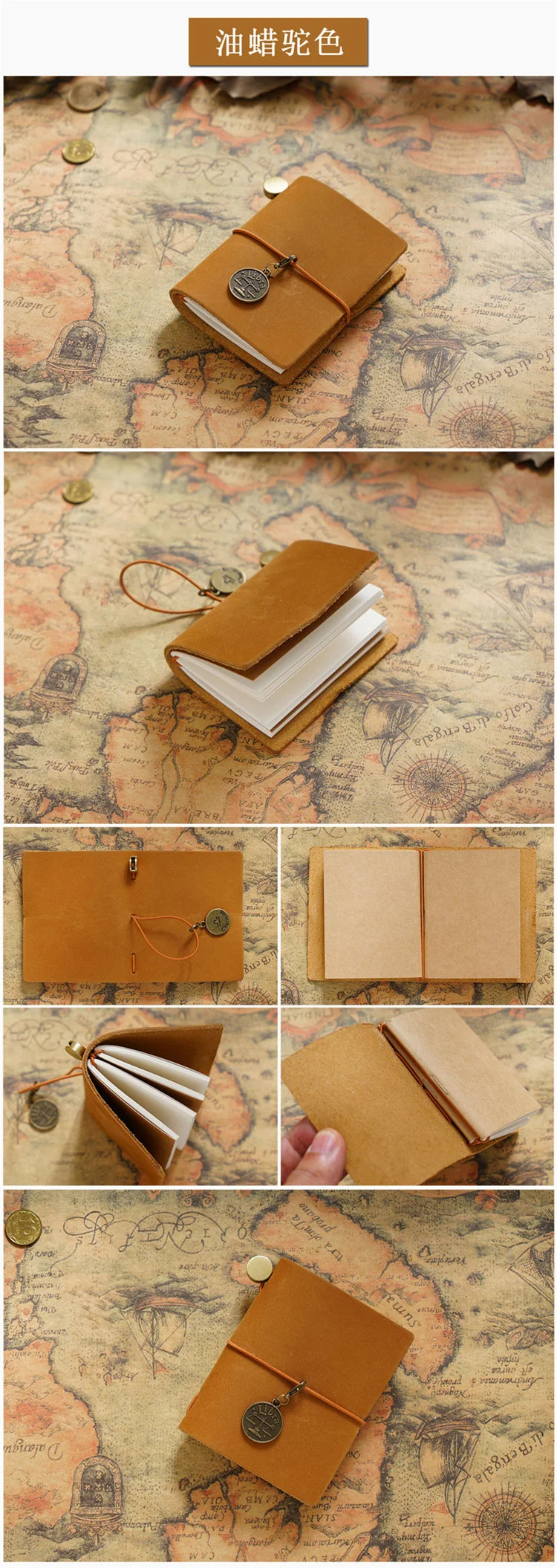 Handgefertigtes Vintage-Reiseheft Mini Edition MINI Loseblatt-Notizbuch Oberschicht Rindsleder Taschentagebuch Buchnotizbuch – Detail 27