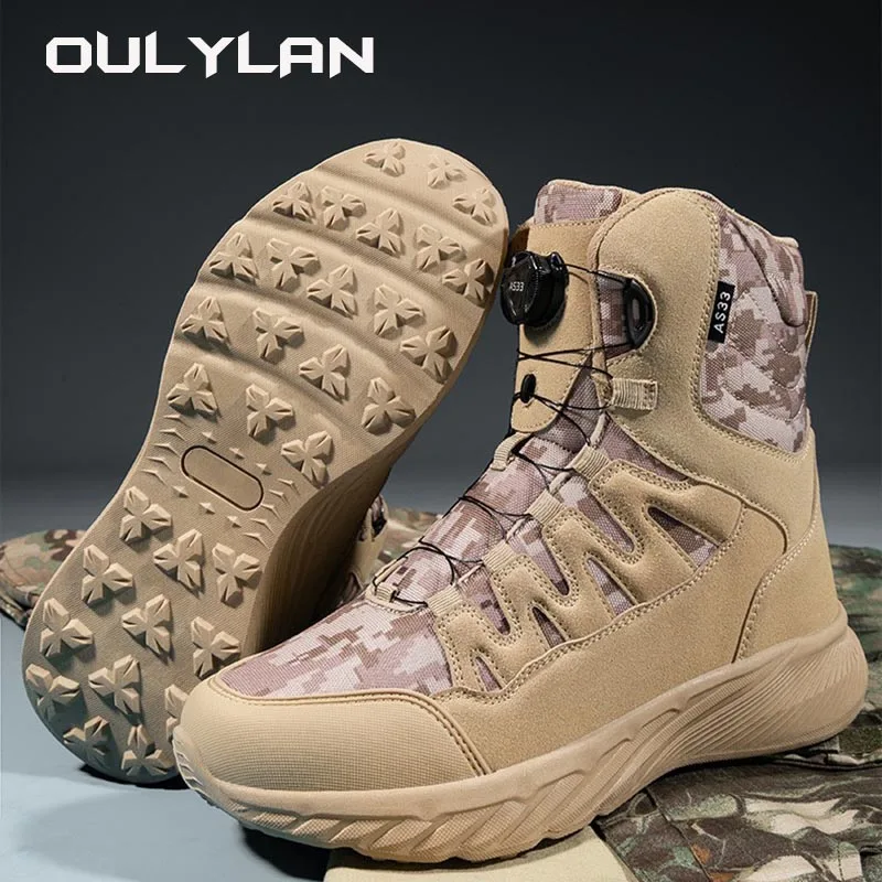 

Men Army Boots Military Desert Tactical Boots Mens Waterproof Work Safety Shoes Outdoor Camping Climbing Hiking Male Ankle Boots
