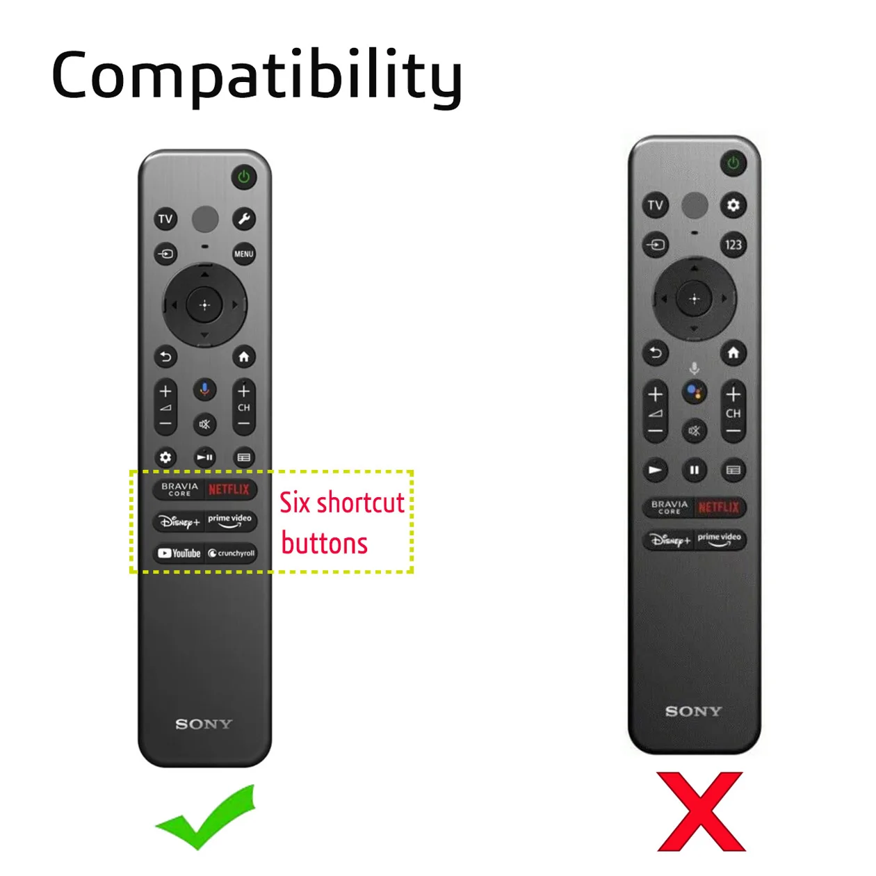 For Sony RMF-TX810U TX811U TX910U TV Remote Cover  Lanyard Protective Case Shockproof Smart TV Accessory Cover Shockproof 6