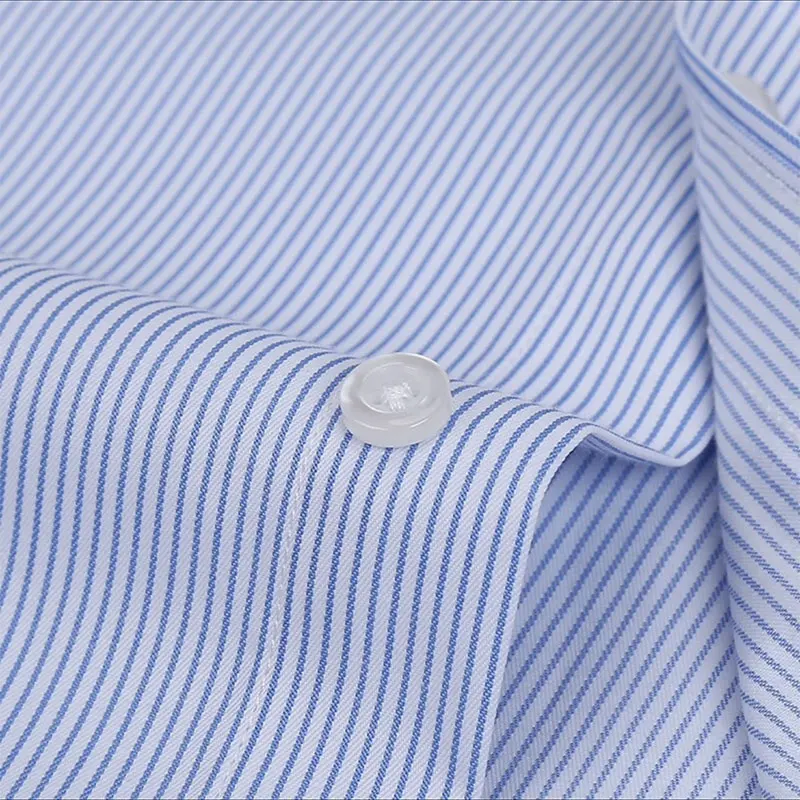 Summer thin men's business social short-sleeved shirt professional formal striped casual non-ironing breathable shirt slim fit 5