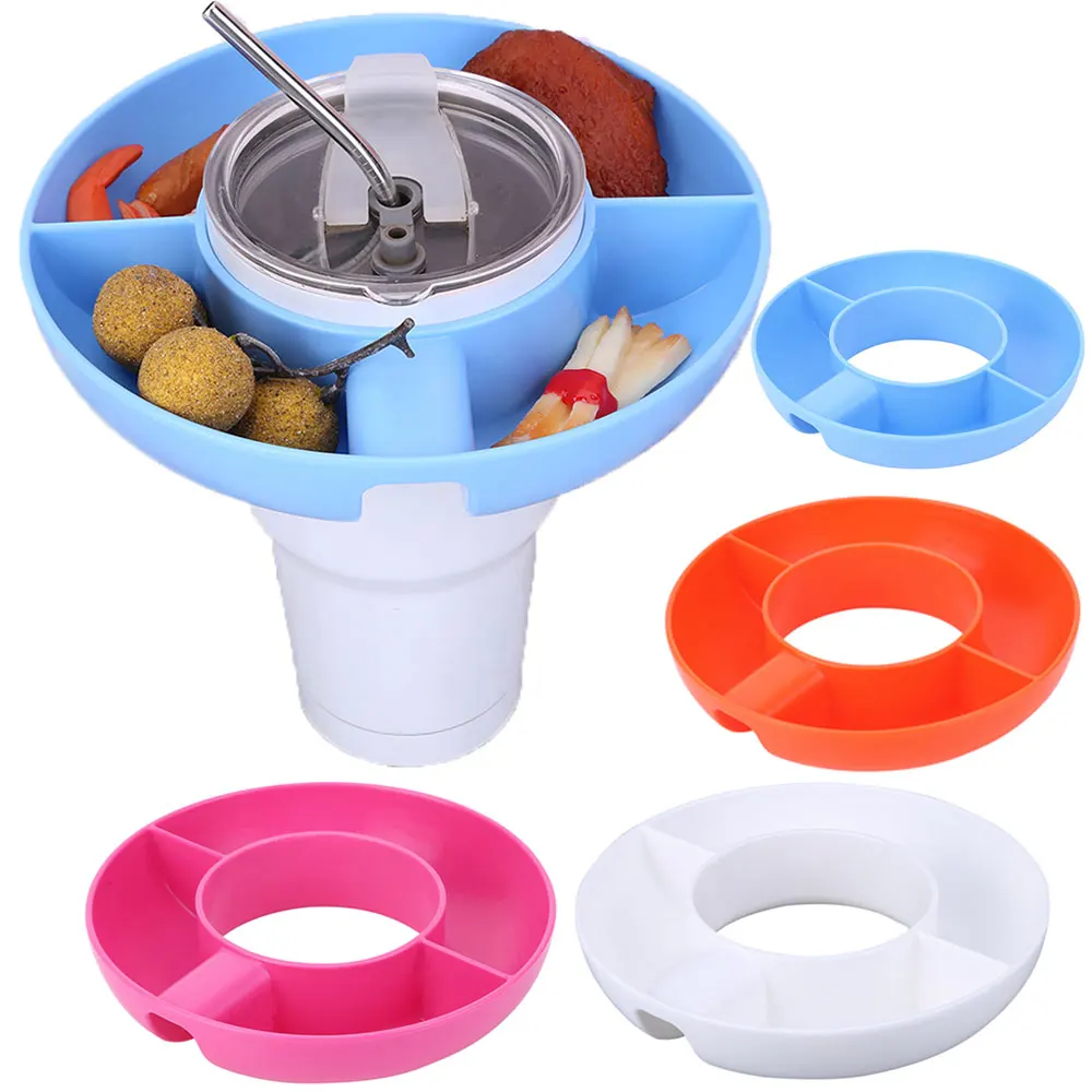 Silicone Snack Tray For Stanley 30/40 Oz Tumbler Cup Accessories Snack Bowl For Stanley Dupe 40oz Reusable Ring Holder