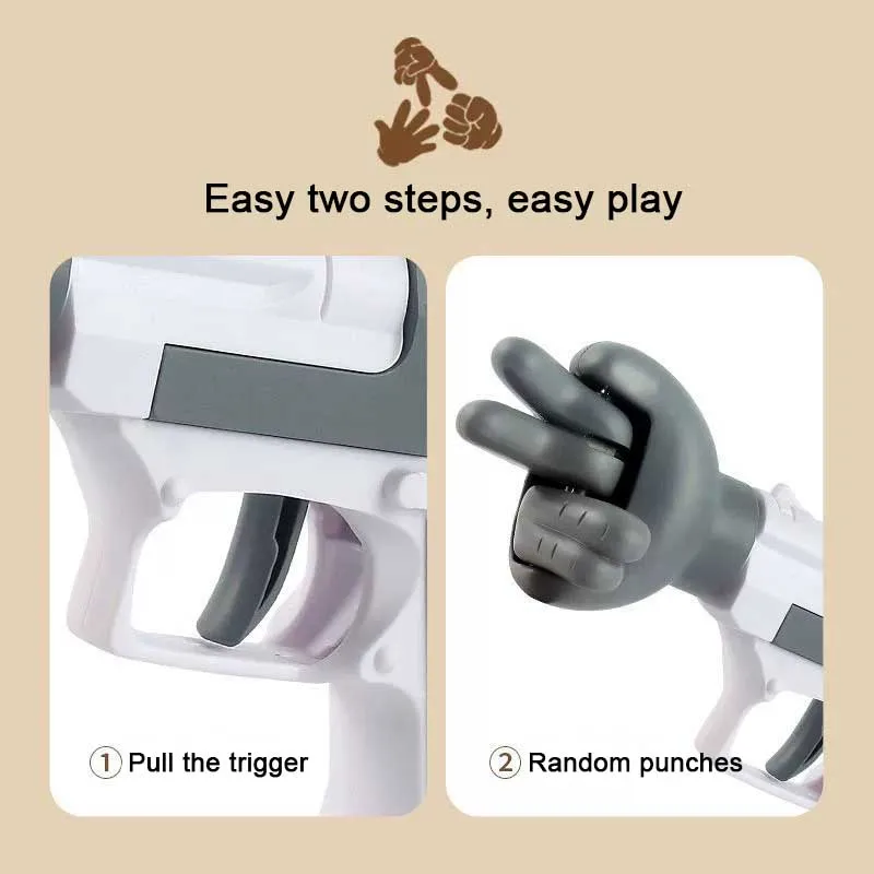 Toy Gun Finger-Guessing Game Scissors Stone Cloth Parent-Child Interaction Decompression Fun Gift Kids Adult Plastic Pistol Toys 4