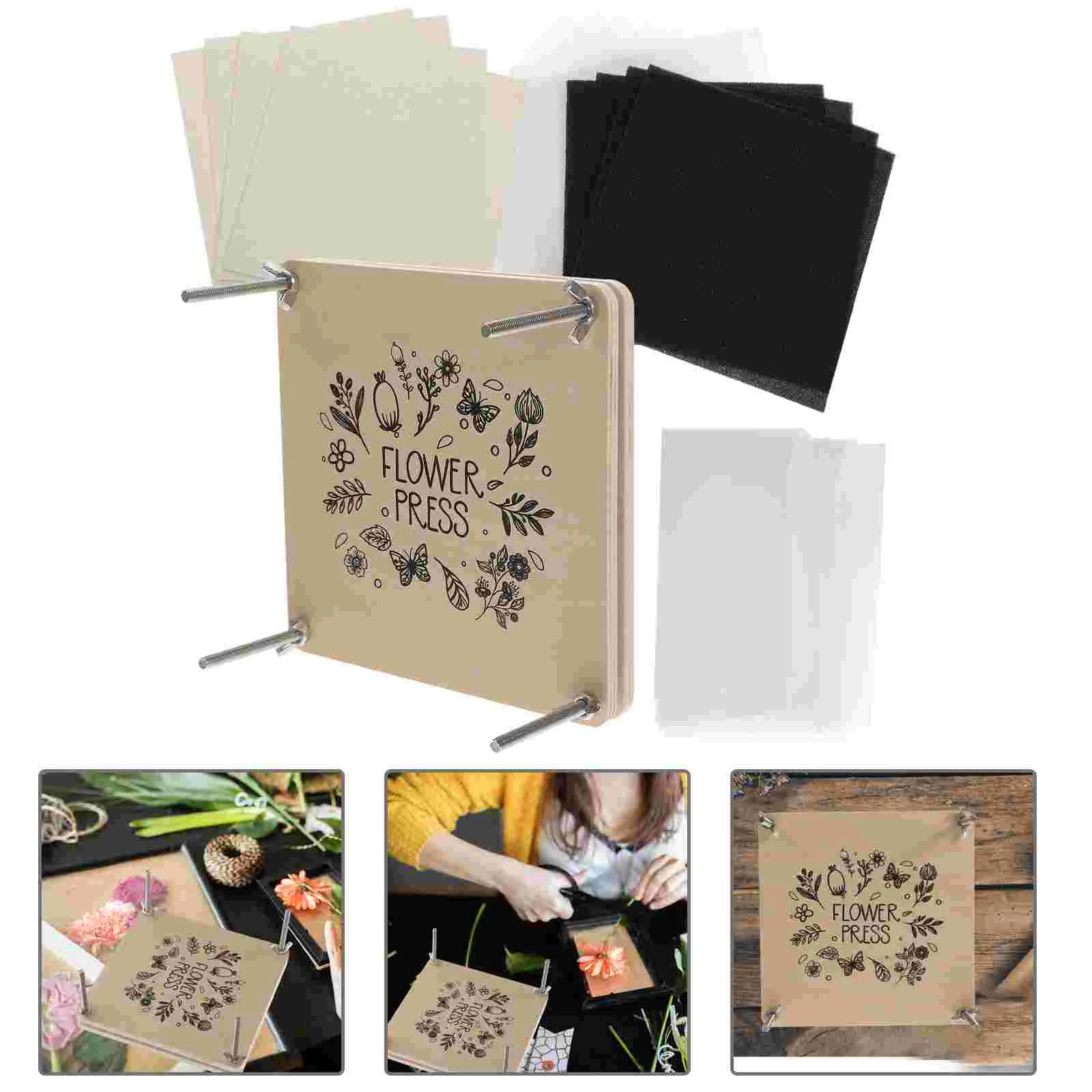 

Press Flower DIY Flowers Accessory Kit Embossing Device Specialty Tools Fruit Pressing Dried Wood Leaf Set Pressed