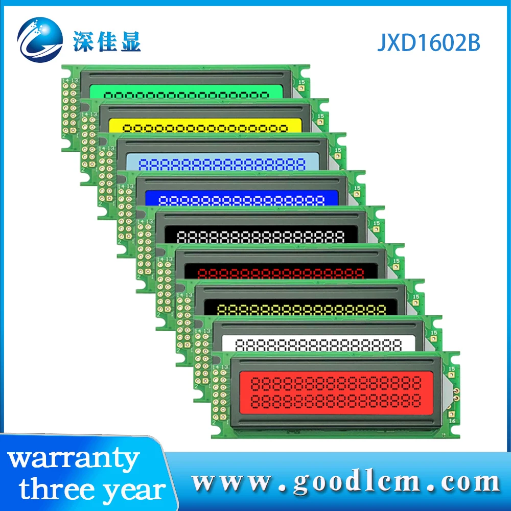 1602Lcd display 16x2Lcm display module STN yellow green blue grey FSTN black white and VA display HD44780 or st7066 drive 3.3V 1602lcd display 16x2b lcm display module stn gray screen blue character hd4780 or aip31066 control drive