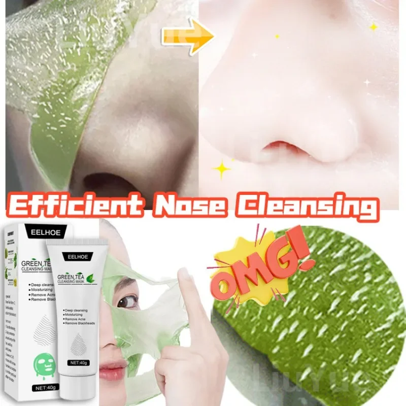 Deep Clean Green Tea Masks Nose Cleansing Peeling Mask Shrinking Pores Smear Tear-off Masks Acne Treatment Blackhead Facial Film