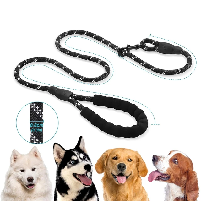 Pet Adjustable towing ropes large middlesmall dogs outdoors Pet Supplies 3m pet Reflective Nylon tow rope non slip foam handle 4