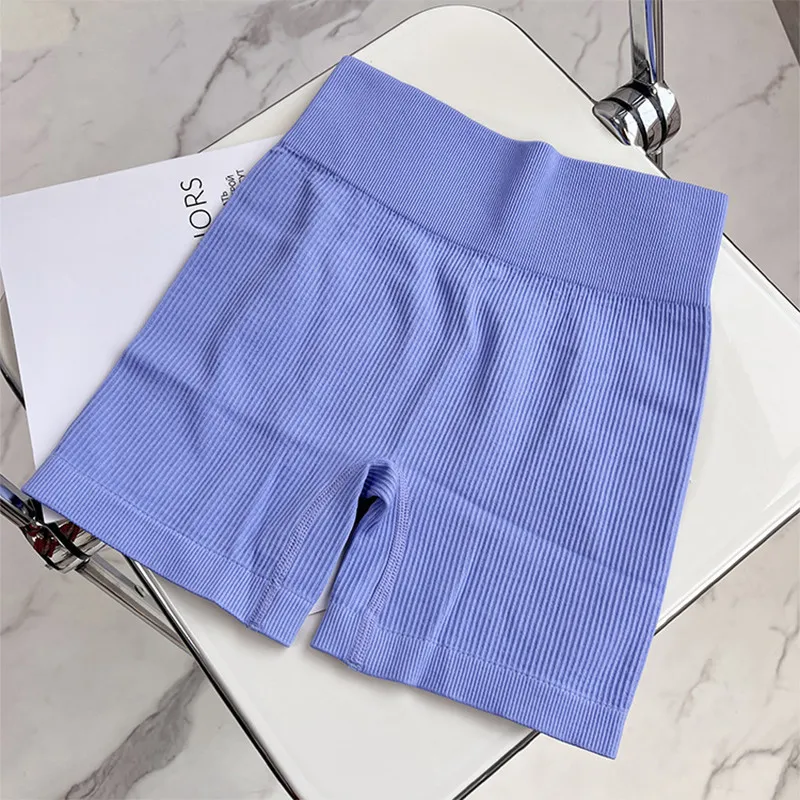 INLUMINE New Women Seamless Knit Sports Shorts High Waist Hip Lift Cycling Shorts Yoga Tight Pant Gym Fitness Leggings Women 4