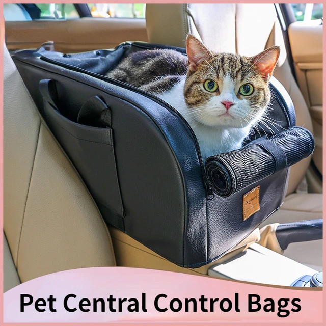 Lit de voiture portable pour animaux de compagnie, sacs de contrôle  central, chenil pour chat, siège de voiture, quatre saisons, général, petit  chien