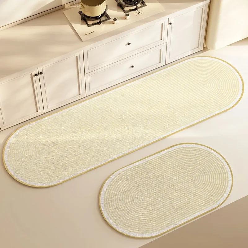 Non-slip Kitchen Carpet, PVC Foot Mat, Long Strip Floor Mats, Water-Absorbent, Quick Drying Area Rug, Soft Diatom Mud 3