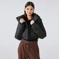 Lemon Wunder Puff Hooded Down Jacket Women's Detachable Hooded All-match Jacket Windproof Waterproof Sport Top 1