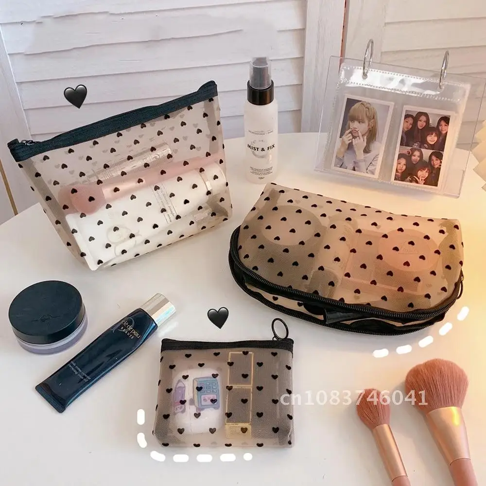 

Necessary Fashion Black Transparent Travel Organizer Cosmetic Bag Women Men Toiletry Bags Mesh Makeup Pouch Storage Bags 1PCs