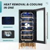 15 inch Wine Fridge with Digital Temperature Control and Freestanding Design Single Zone Wine Refrigerator Home Quiet Operation 3