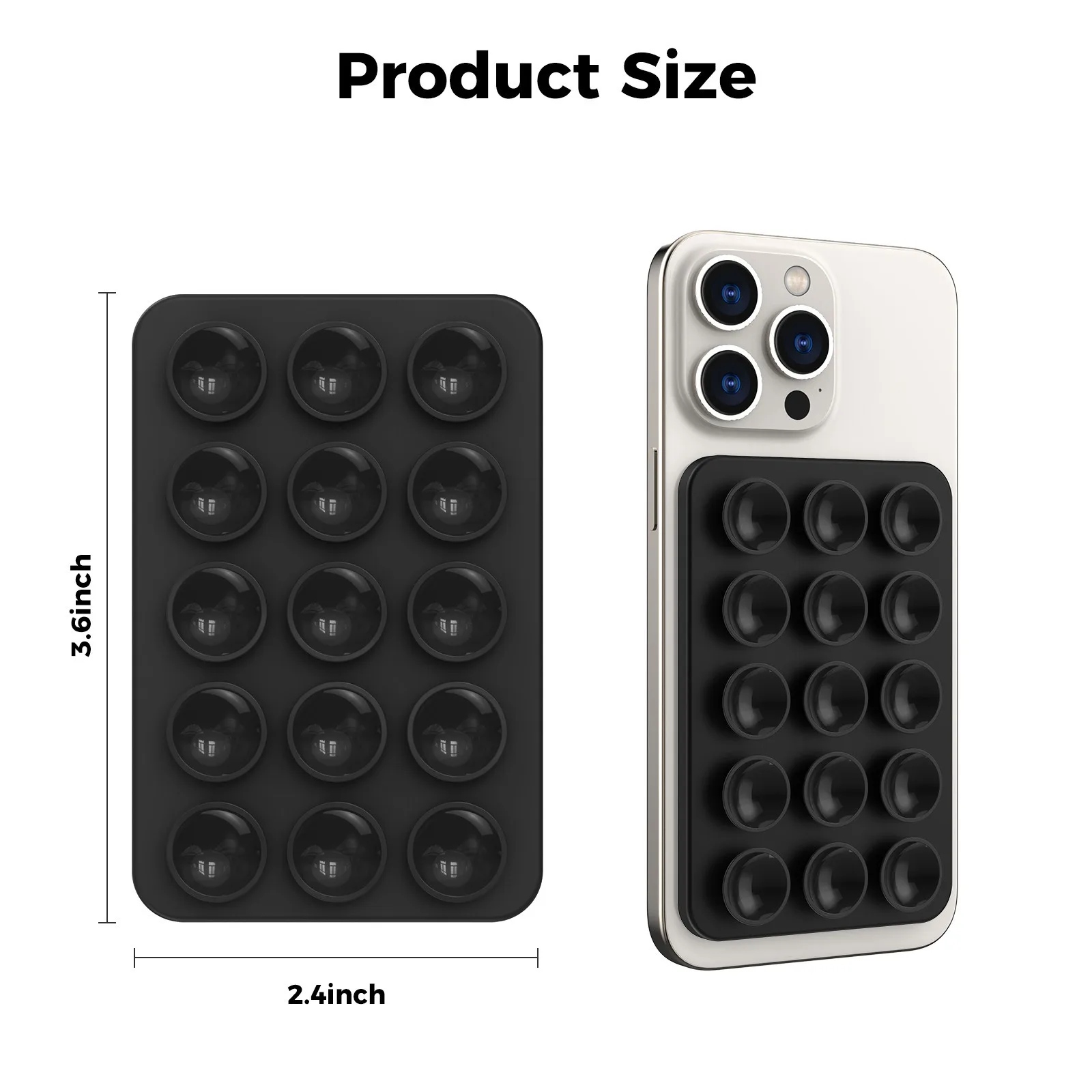 Magnetic Silicone Suction Card Holder with Adhesive Backing