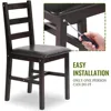 Kitchen Table and Chairs Dining Room Table Set,Wood Elegant Kitchen Sets for Small Space,Dark Brown 4
