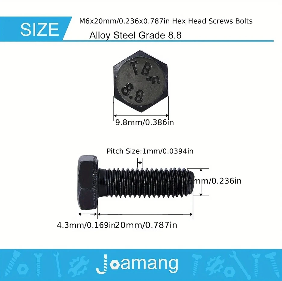M6 x 20mm-25PCS