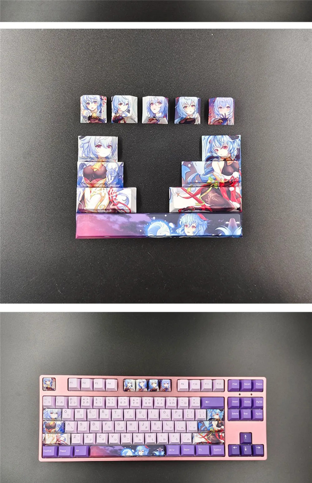 Personagens de anime Keycap, personalizado, PBT, sublimação,
