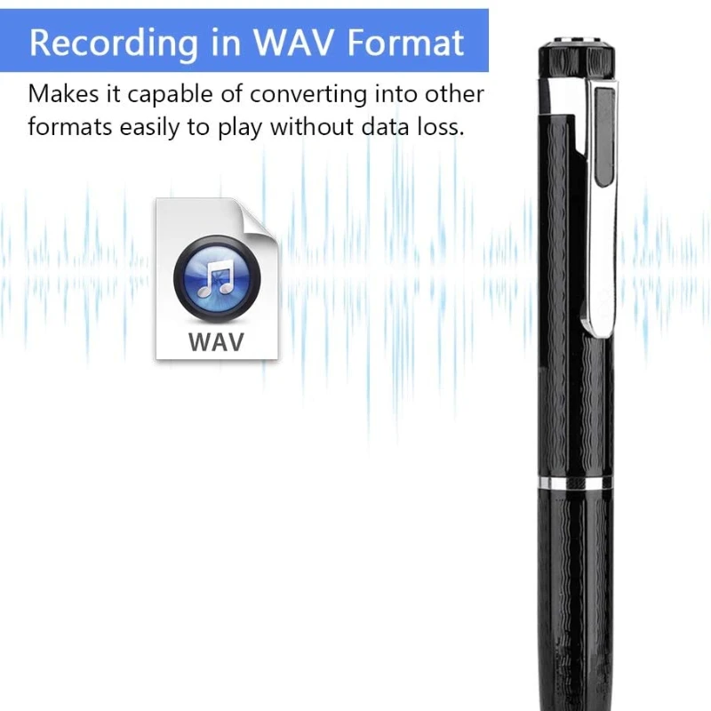 

2022New Recording Pen Digital Voice Recorder One-Key Click Recording Secret Professional Dictaphone Recorder Pen Support TF Card