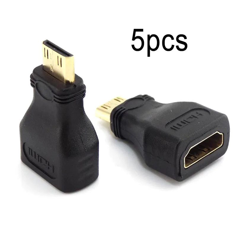 Переходник Mini HDMI-совместимый со штекером и стандартным удлинителем 5 шт.