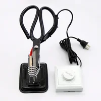 1Pc 220V Adjustable Electric Heating Tailor Scissors with Switch Controller and Stand 1