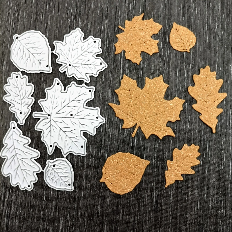 Maple Leaves Metal Cutting Dies Stencil DIY Scrapbooking Album Paper Template