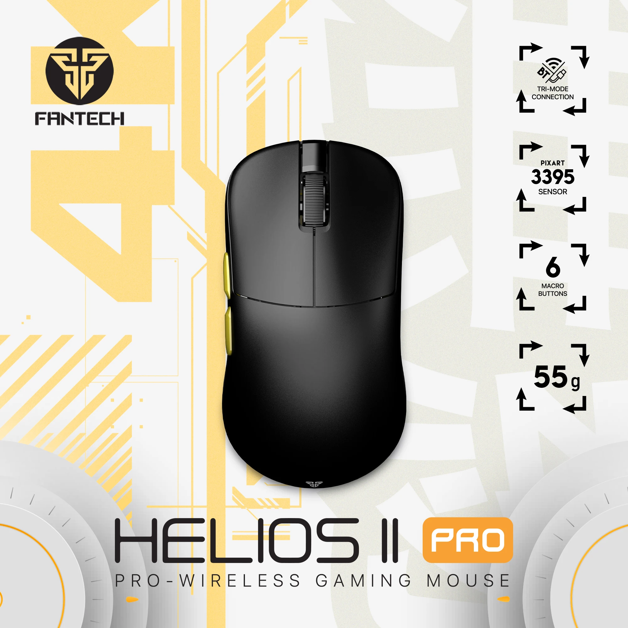 Fantech helios ii pro XD3-V3 4k e-sport gaming maus pixart3395 