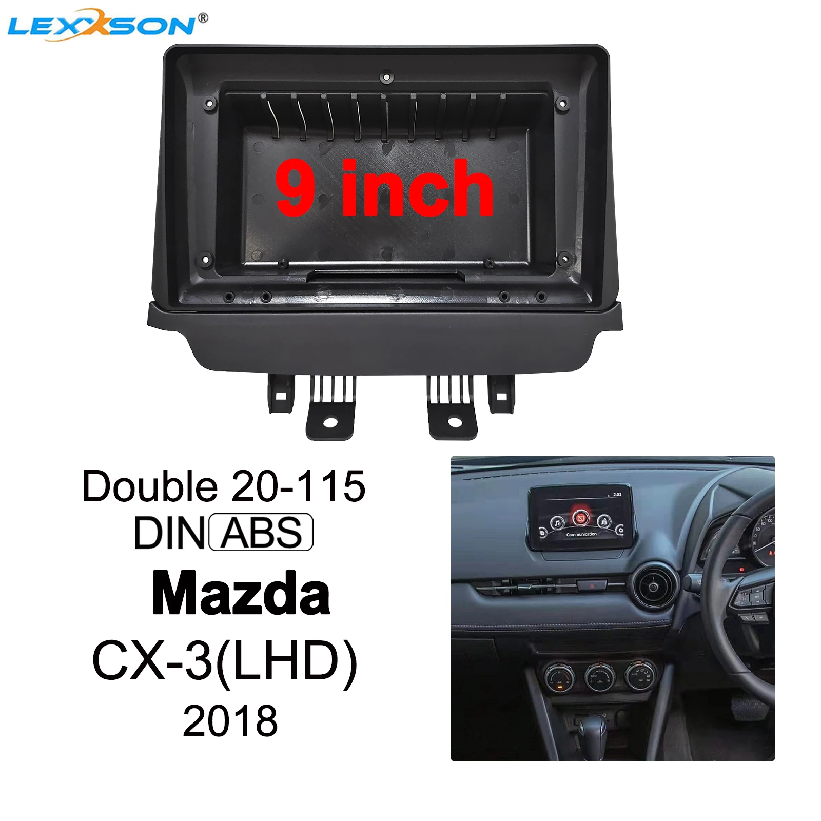 

Подходит для 9-дюймовой автомобильной панели 2din для MAZDA CX-3 2018 (RHD), автомобильная рама для радио, Dvd, панель, крепление для приборной панели, установочные комплекты отделки